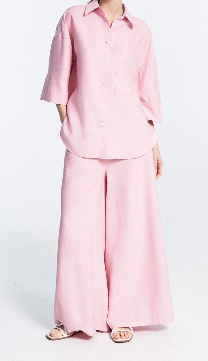 Viskozes bikses rozā M izmērs